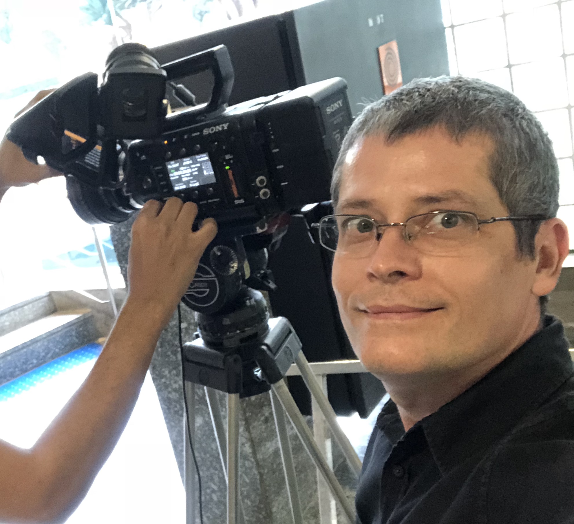 Filipe with cinema digital camera